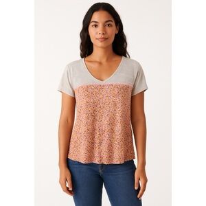 Free People x Vintage Ditsy Floral Button Back Tee